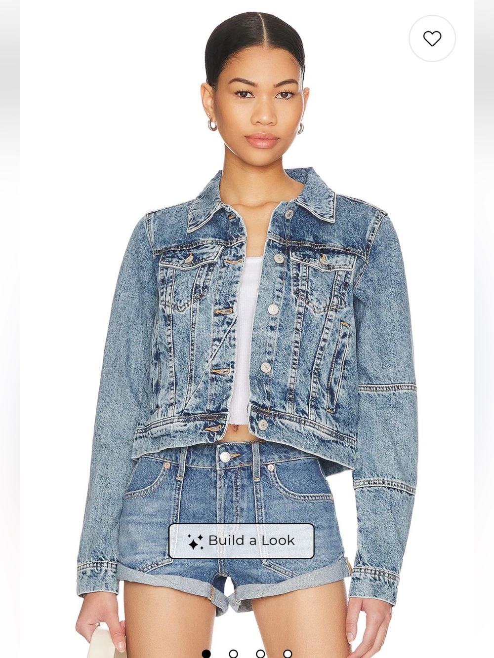 Free‎ People Revolve Rumors Light Wash Denim Jacket - Blue